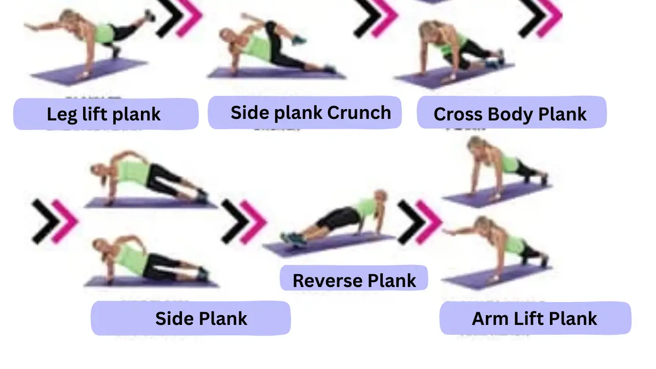 burning calories with plank