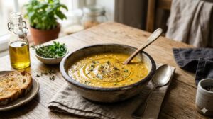 Butternut Squash And Red Lentil Soup