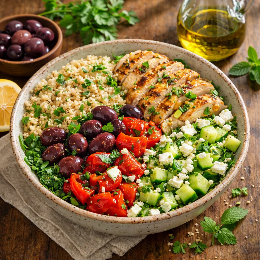 quinoa chicken salad bowl
