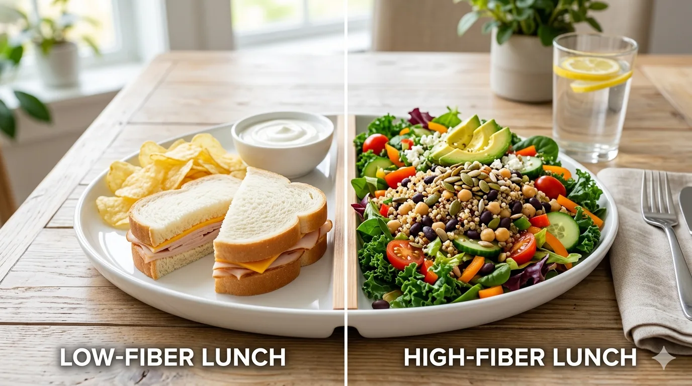 high fiber lunch