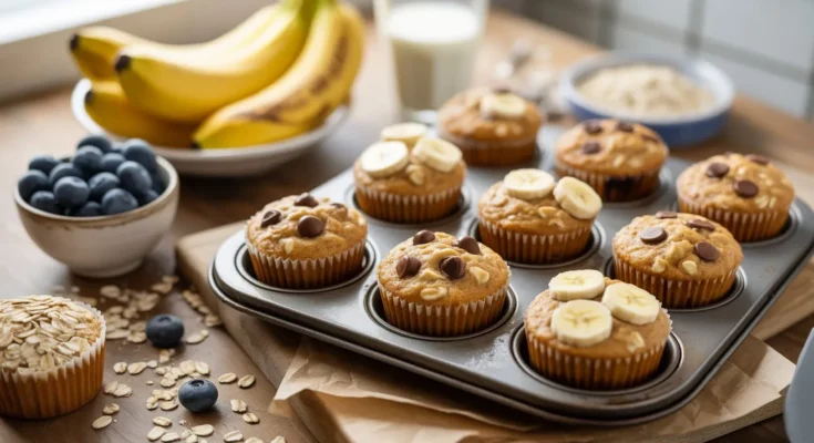 Healthy Banana Oatmeal Muffin