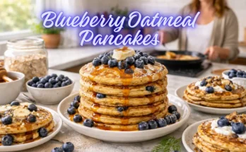 Blueberry Oatmeal Pancakes