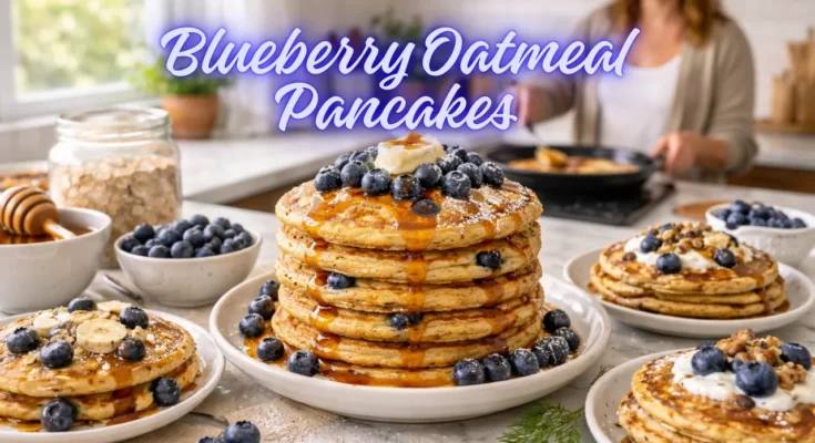 Blueberry Oatmeal Pancakes