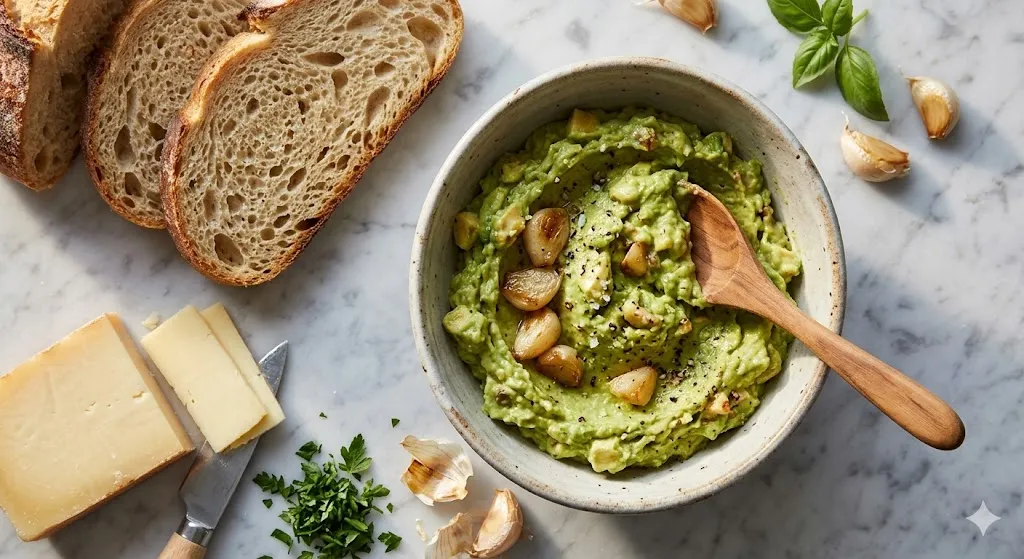 Garlic Avocado Grilled Cheese Sandwich