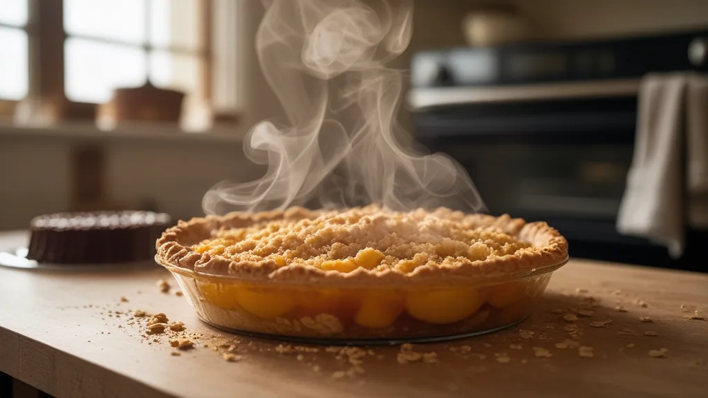 Peach Crumble Pie With Oat Crust