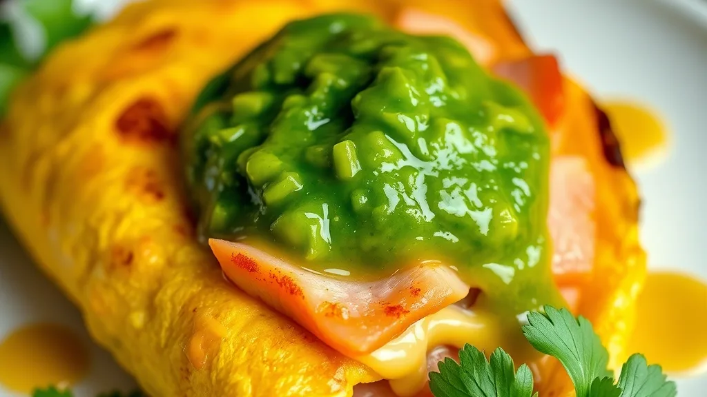 Easy Omelet With Ham and Vegetables.
