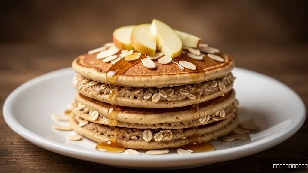 Healthy Oatmeal Apple Pancakes