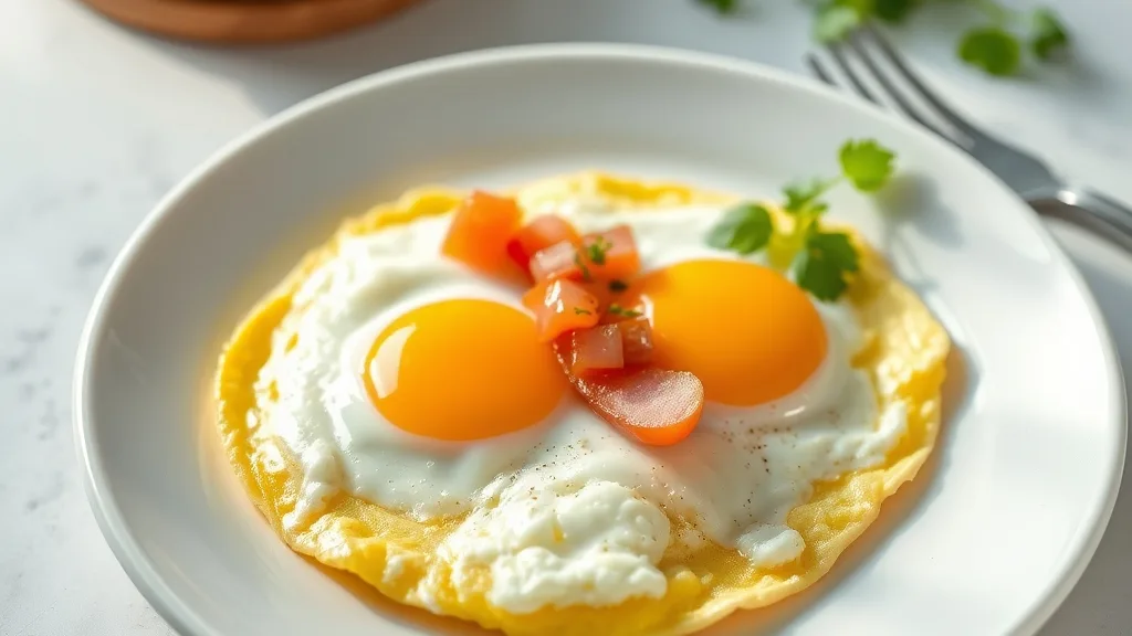 Easy Omelet With Ham and Vegetables.