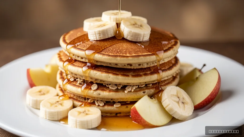 Healthy Oatmeal Apple Pancakes