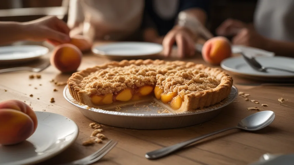 Peach Crumble Pie With Oat Crust