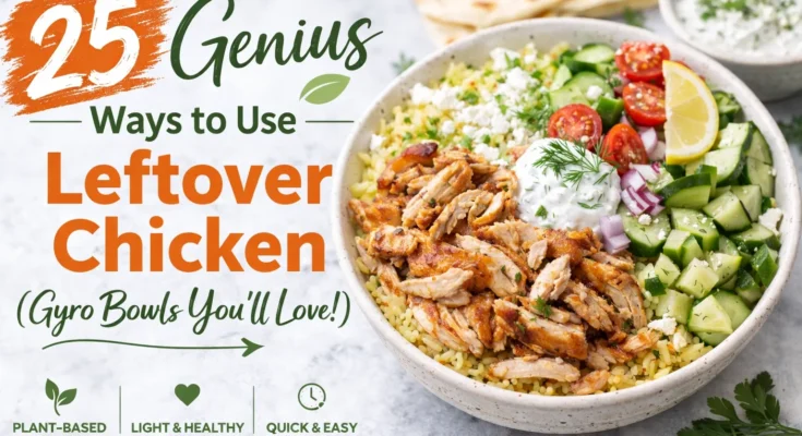 Leftover Chicken Gyro Bowls