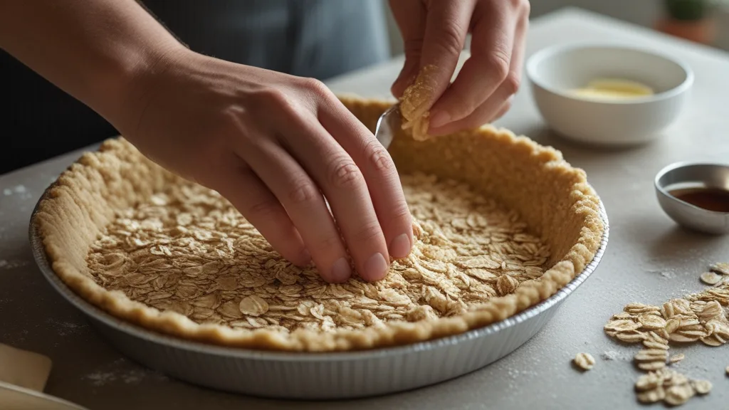 Peach Crumble Pie With Oat Crust