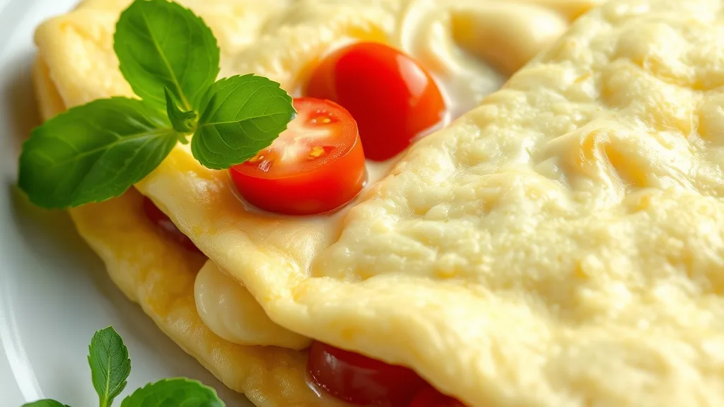 Easy Omelet With Ham and Vegetables.