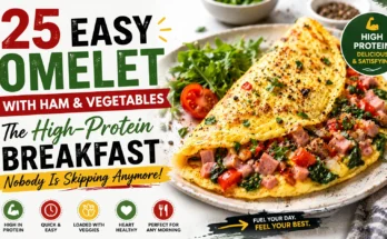 Easy Omelet With Ham and Vegetables