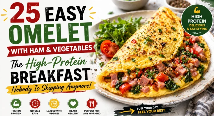 Easy Omelet With Ham and Vegetables