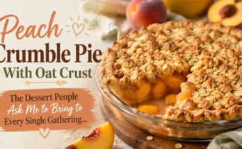 Peach Crumble Pie With Oat Crust