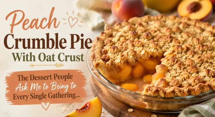 Peach Crumble Pie With Oat Crust