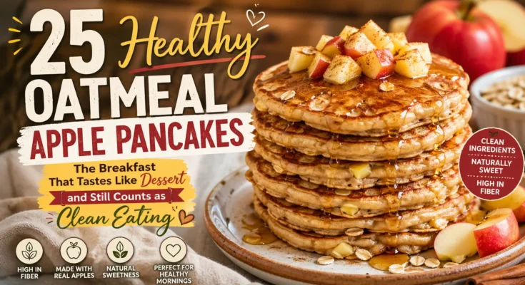 Healthy Oatmeal Apple Pancakes