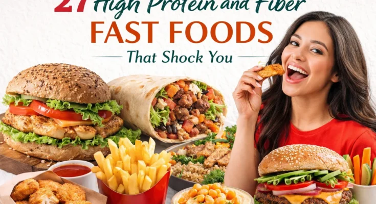 High protein and fiber fast food