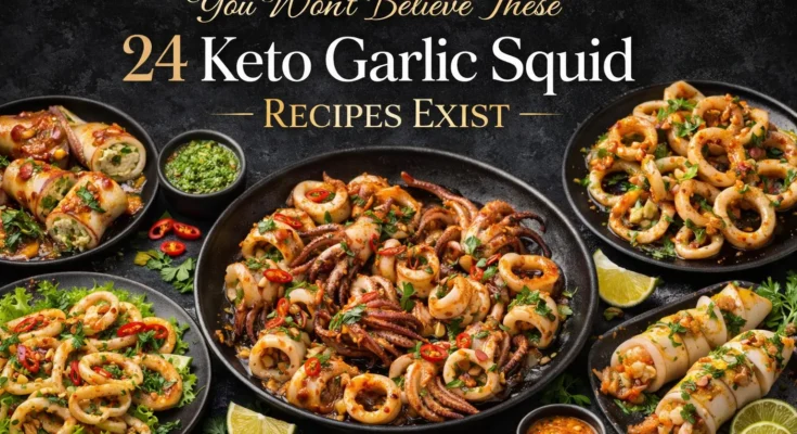 Keto Garlic Squid