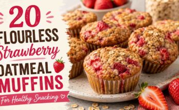 Flourless Strawberry Oatmeal Muffins