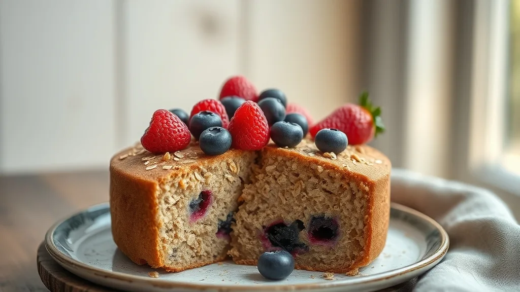 Flourless Oatmeal Berry Cake