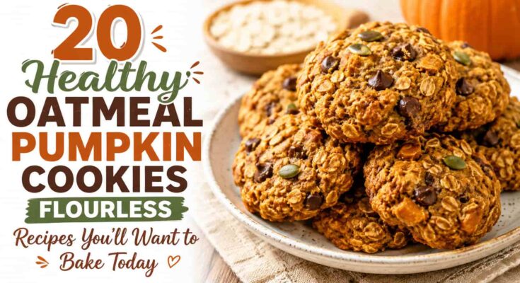 Healthy Oatmeal Pumpkin Cookies Flourless