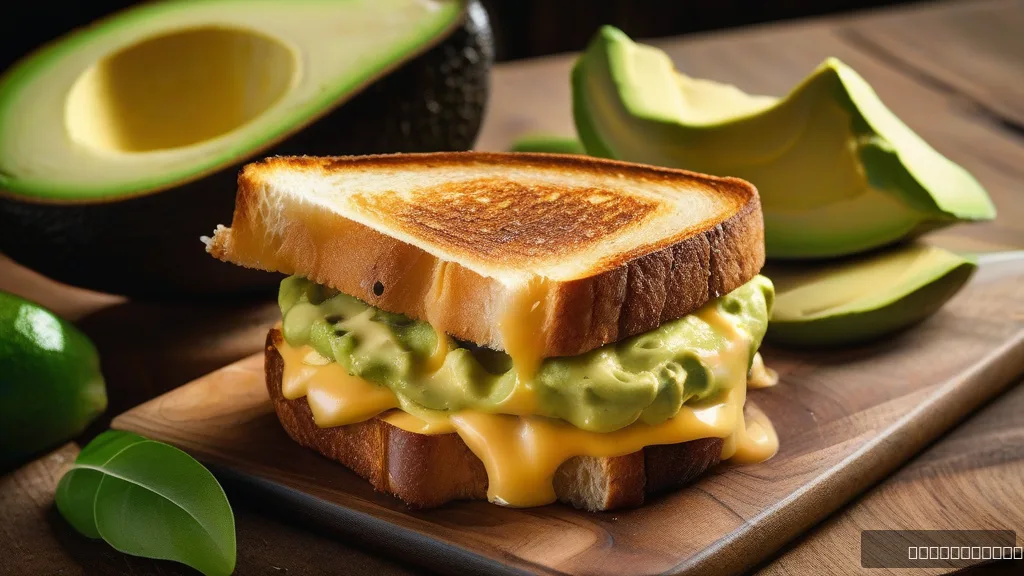 Garlic Avocado Grilled Cheese Sandwich