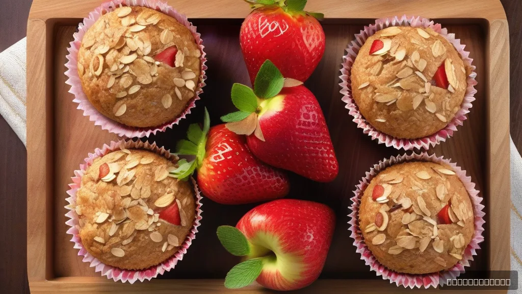  Flourless Strawberry Oatmeal Muffins