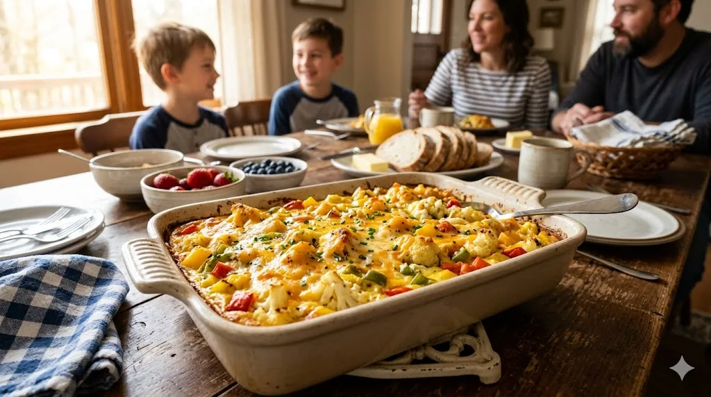 Healthy Breakfast Eggs With Cauliflower