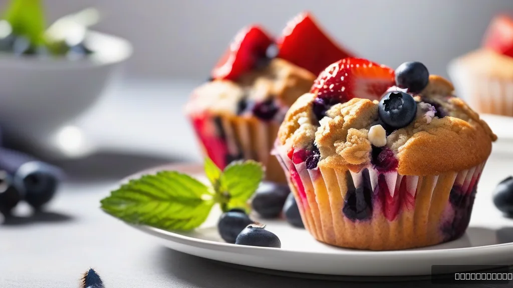  Flourless Strawberry Oatmeal Muffins