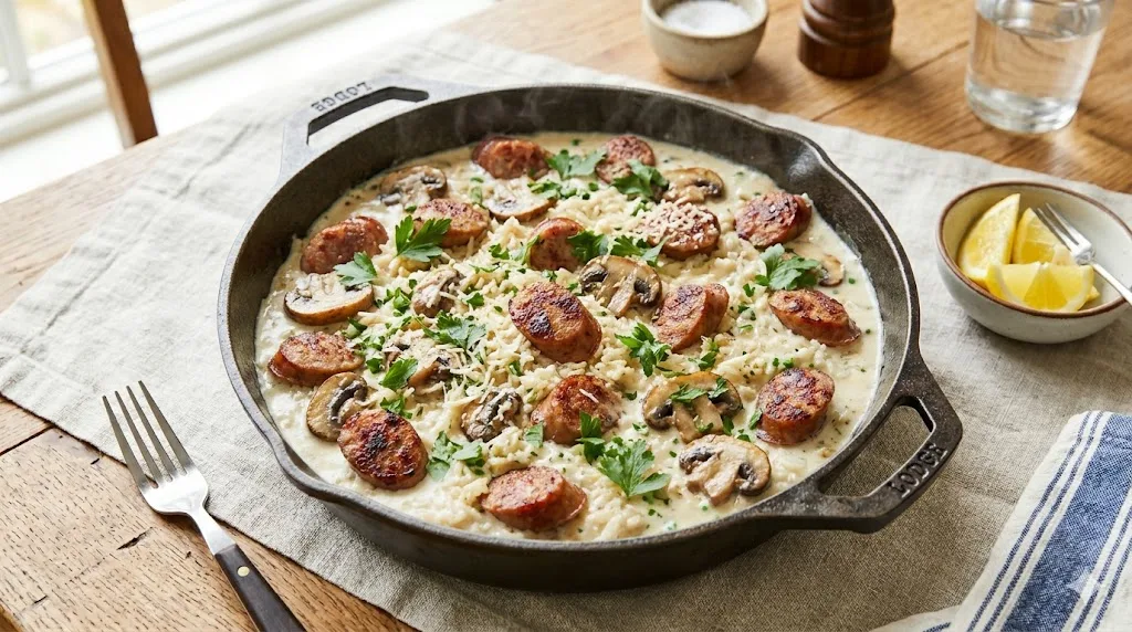 Healthy Rice and Sausage Dinner 
