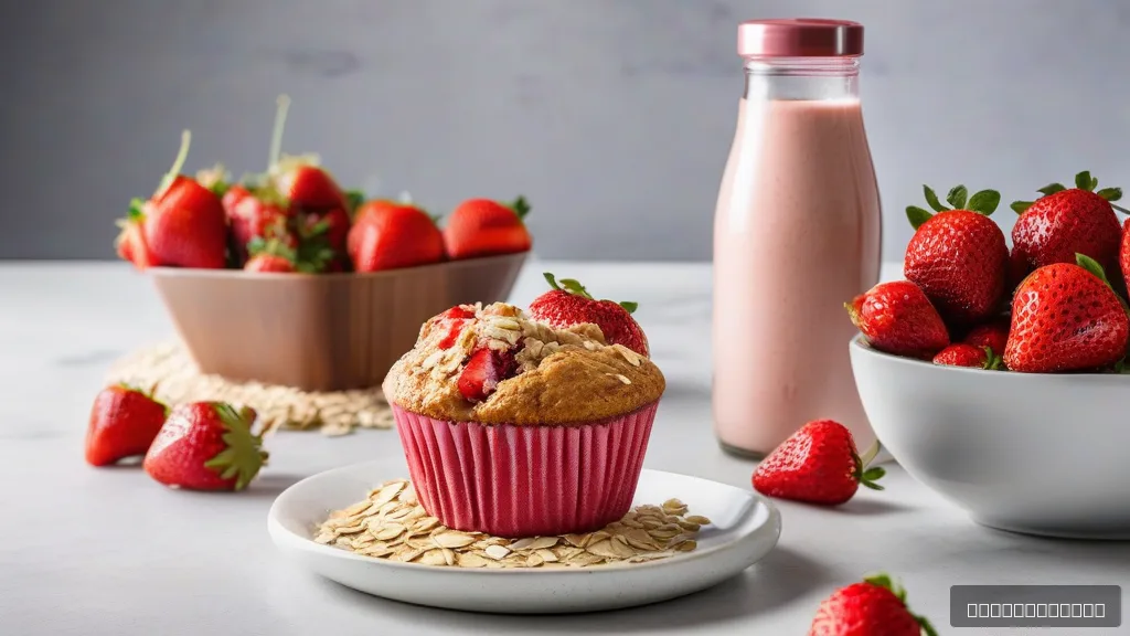  Flourless Strawberry Oatmeal Muffins