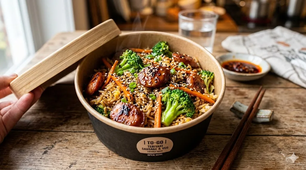Healthy Rice and Sausage Dinner 