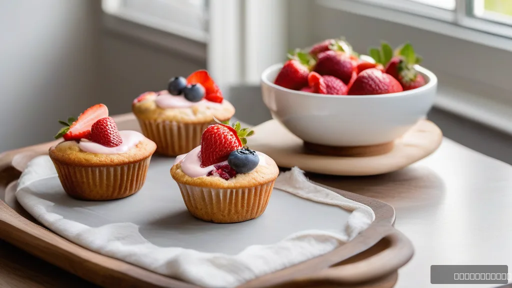  Flourless Strawberry Oatmeal Muffins