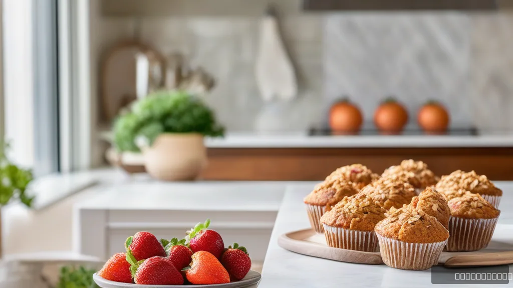  Flourless Strawberry Oatmeal Muffins