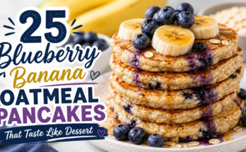 Blueberry Banana Oatmeal Pancakes
