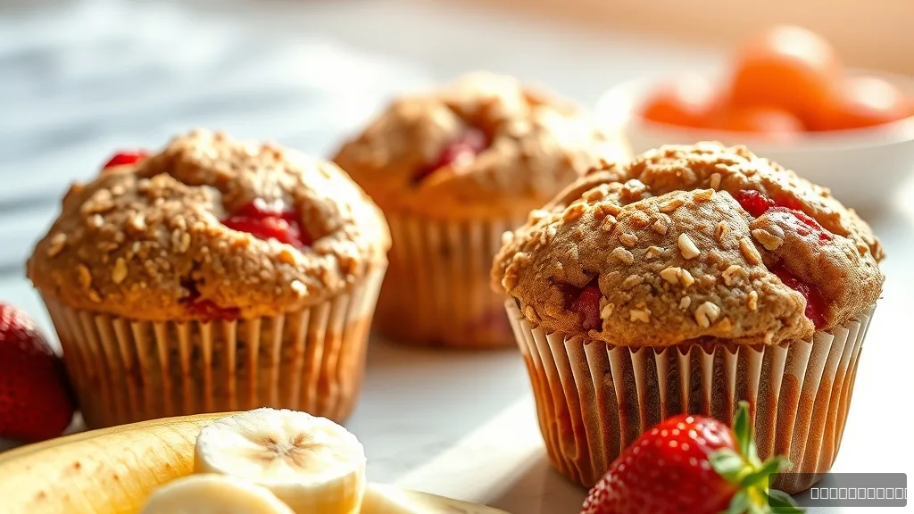  Flourless Strawberry Oatmeal Muffins