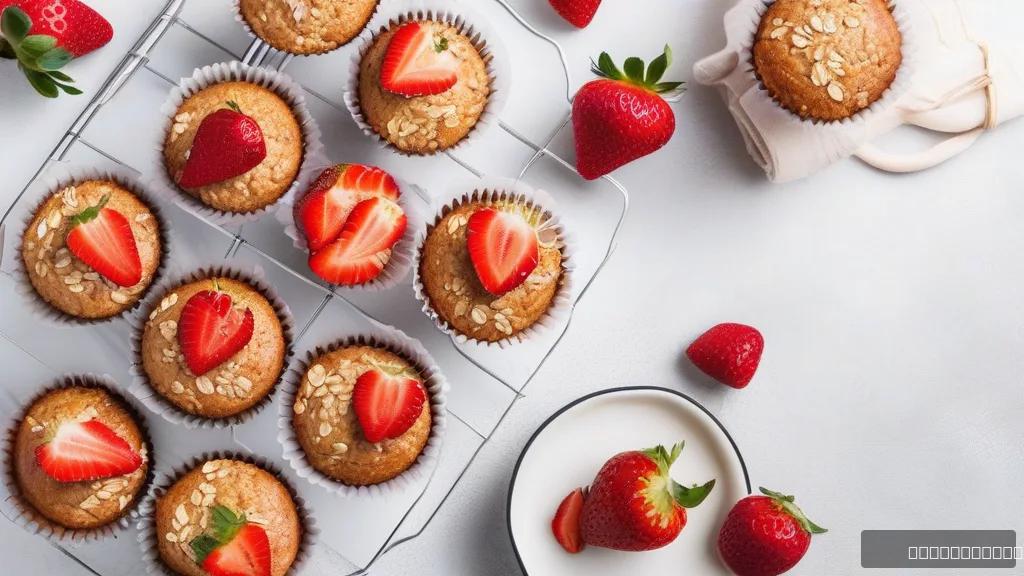  Flourless Strawberry Oatmeal Muffins