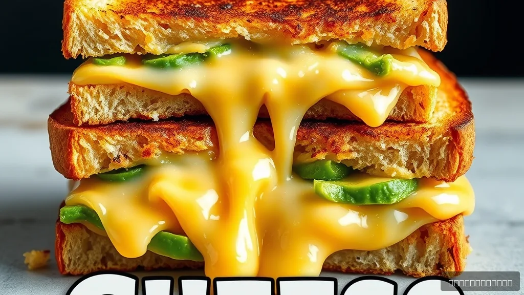 Garlic Avocado Grilled Cheese Sandwich