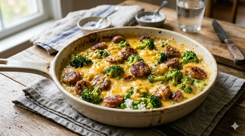 Healthy Rice and Sausage Dinner 