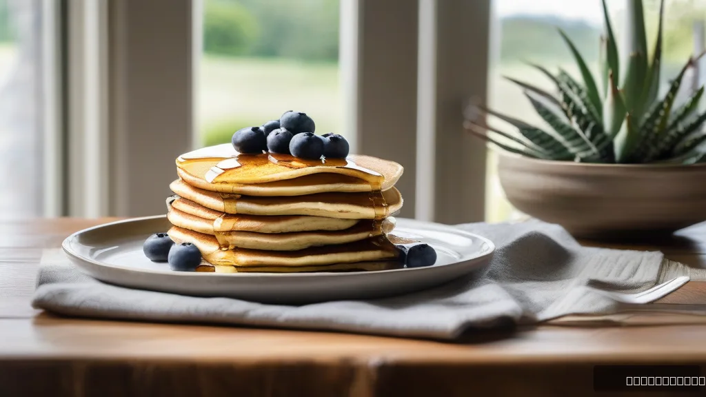 Blueberry Banana Oatmeal Pancakes