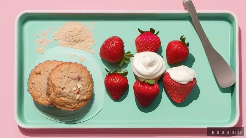  Flourless Strawberry Oatmeal Muffins