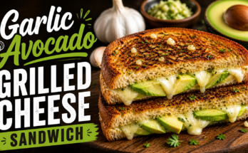 Garlic Avocado Grilled Cheese Sandwich