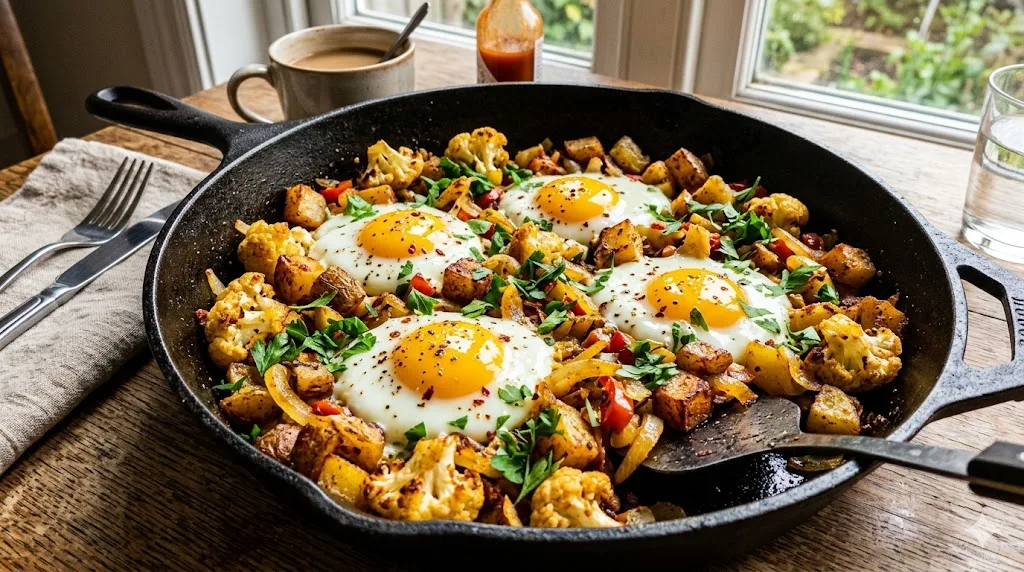Healthy Breakfast Eggs With Cauliflower