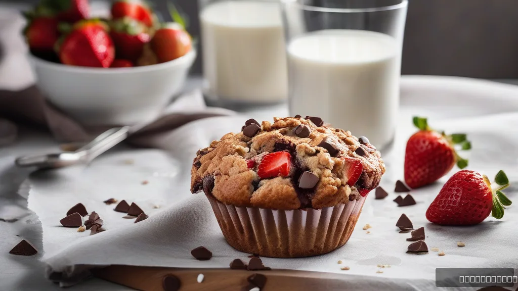  Flourless Strawberry Oatmeal Muffins
