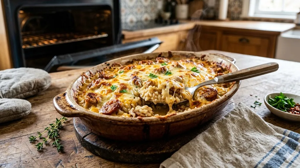Healthy Rice and Sausage Dinner 