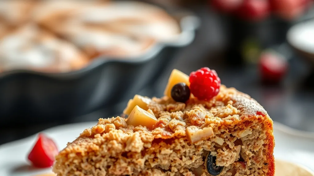Flourless Oatmeal Berry Cake