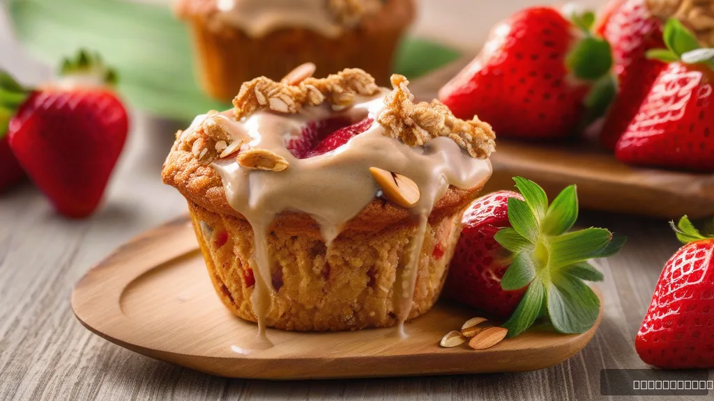 Flourless Strawberry Oatmeal Muffins