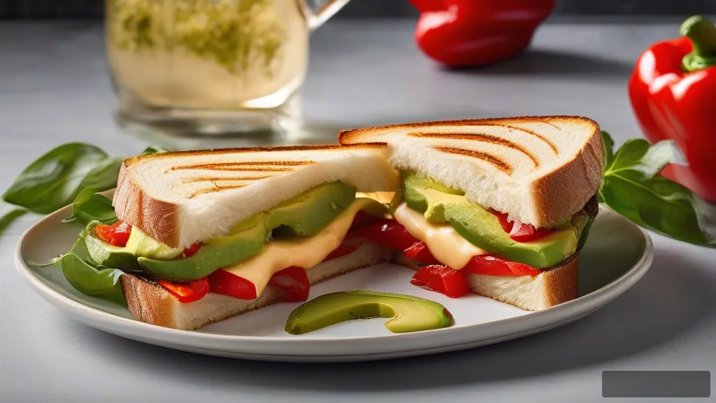 Garlic Avocado Grilled Cheese Sandwich